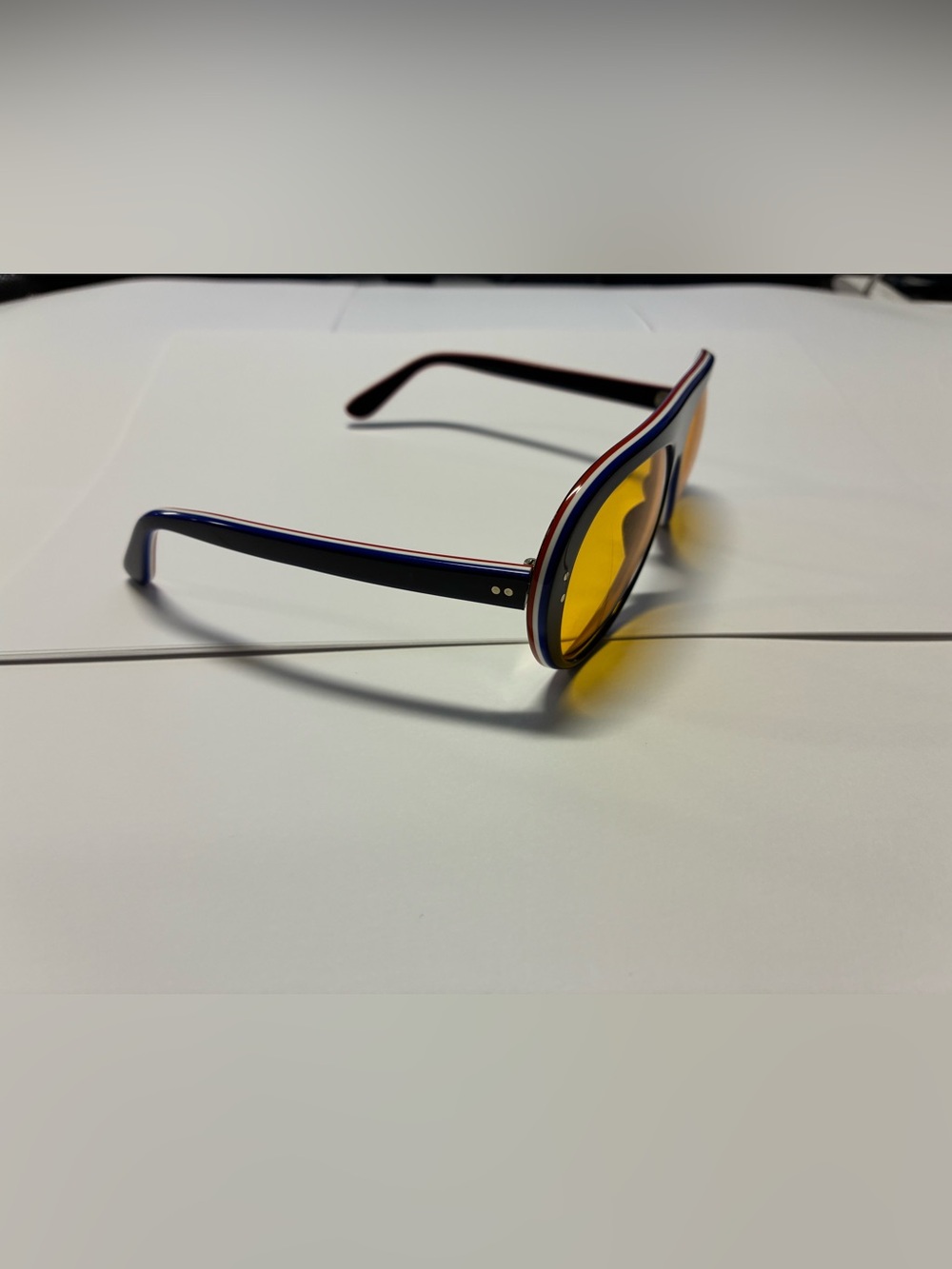 Women's Blue Frame Sunglasses with Yellow Lenses
